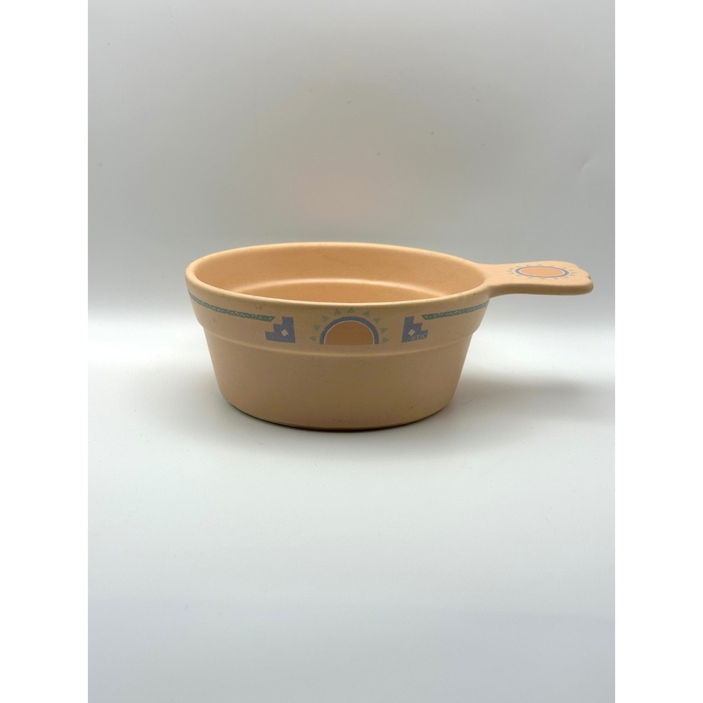 Southwest Treasure Craft Japan Ceramic Handle Bowl Sun Terracotta Soup Crock